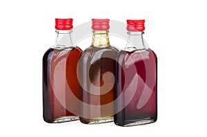 Glass bottle withh pomegranate, sea-buckthorn and billberries sirup