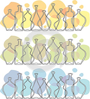 Glass bottles frieze