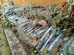Glass bottles for recycling