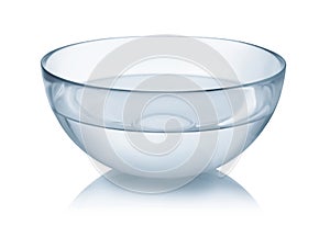 Glass bowl of clear water