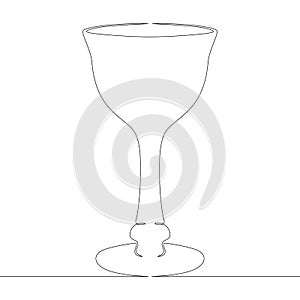 Glass bowl goblet for alcoholic drinks and wine