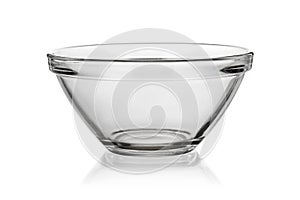 Glass bowl isolated on white