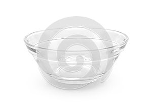 Glass bowl isolated on white background