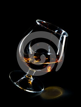 Glass of brandy photo