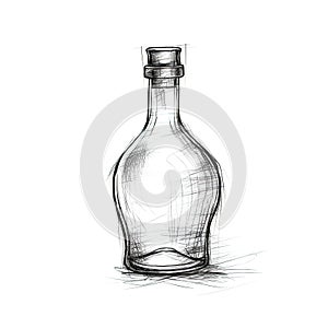 glass Brandy bottle ai generated