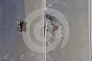 Glass breakage of a glass pane