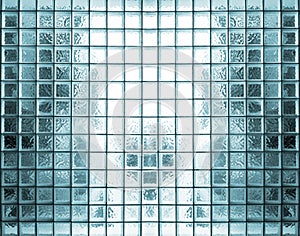 Glass brick wall texture background