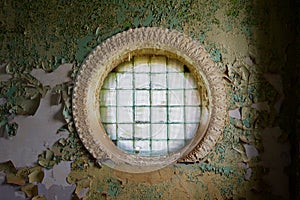 Glass bricks round window