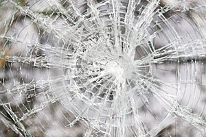 Glass broken automobile