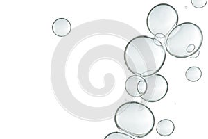 Glass bubbles over white