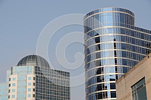 Glass buildings and skyscrapers in vancouver photo