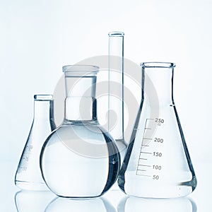 The glass bulb. Chemical flask. Chemical vessels. Glassware