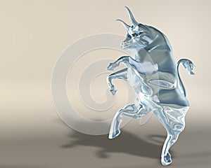 Glass bull photo