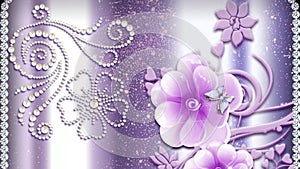 Glass Butterfly, butterflies, butterfly, diamond, floral, flower, girly, glass, pretty, purple, HD Background wallpaper