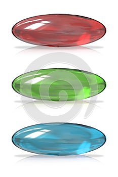 Glass button