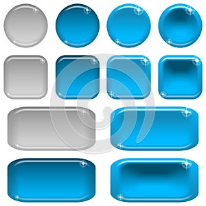 Glass buttons, set