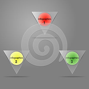 Glass buttons. Vector illustration.