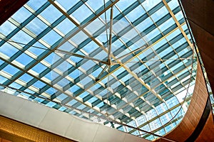 Glass ceiling  in modern commercial building
