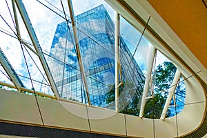 Glass ceiling  in modern commercial building