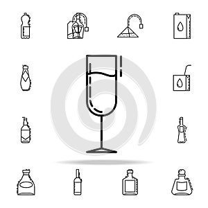 glass of champagne dusk icon. Drinks & Beverages icons universal set for web and mobile