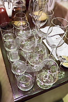 Glass champagne stemware