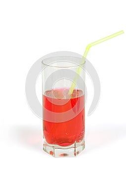 Glass with cherry juice