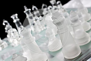 Glass Chess Board and Pieces