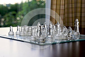 Glass chess set