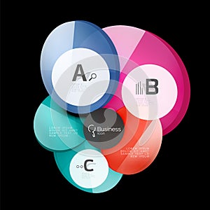 Glass circle abstract background