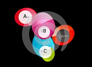 Glass circle abstract background