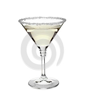 Glass of classic martini cocktail