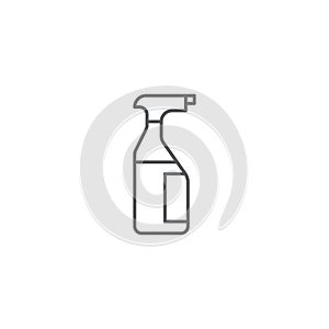 Glass cleaner sprayer bottle vector icon symbol isoalted on white background