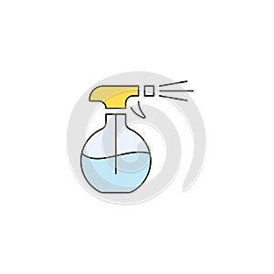 Glass cleaner sprayer bottle vector icon symbol isoalted on white background photo