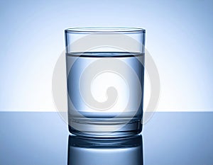 Glass of clear water resting on