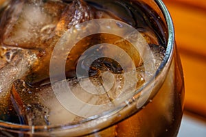 Glass of coca cola photo