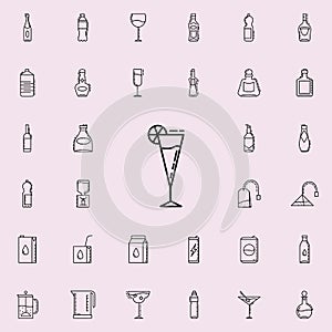 glass of cocktail dusk icon. Drinks & Beverages icons universal set for web and mobile