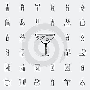 glass of cocktail dusk icon. Drinks & Beverages icons universal set for web and mobile