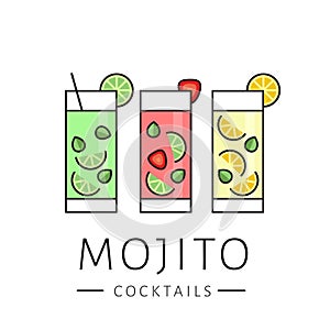 Glass of cocktail mojito on white background. Ð¡lassic mojito, s