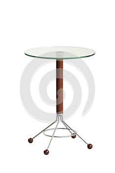 Glass coffee table for a bar