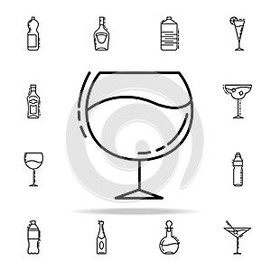 glass of cognac dusk icon. Drinks & Beverages icons universal set for web and mobile