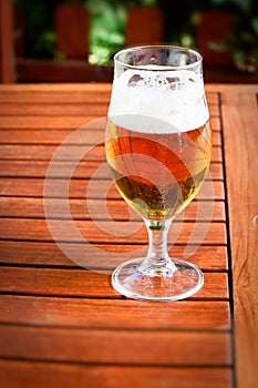 Glass of cold beer