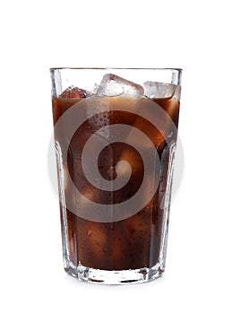 Glass with cold brew coffee