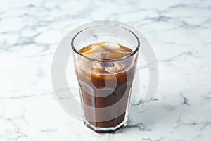 Glass with cold brew coffee