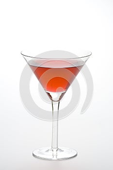 Glass cold martini cocktail isolated