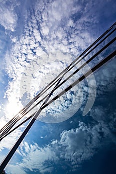 Glass commercial building with reflections of sky