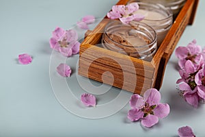 Natural organic cosmetics. Spa products for health and beauty