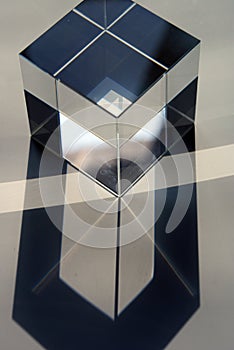 Glass cube photo