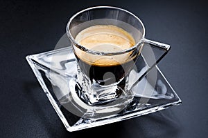 Glass Cup Coffee Espresso Saucer