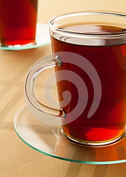 Glass Cup with fresh tea