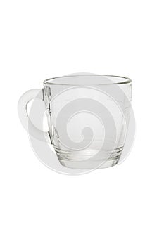 Glass cup isolated